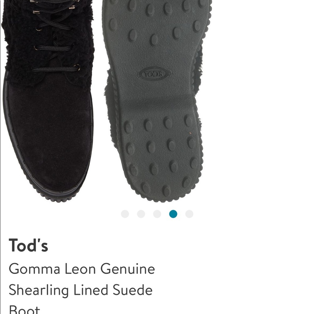 Tod’s Gomma Leon Genuine Shearling Lined Suede Boot Size 39 Made in Italy - Picture 6 of 15